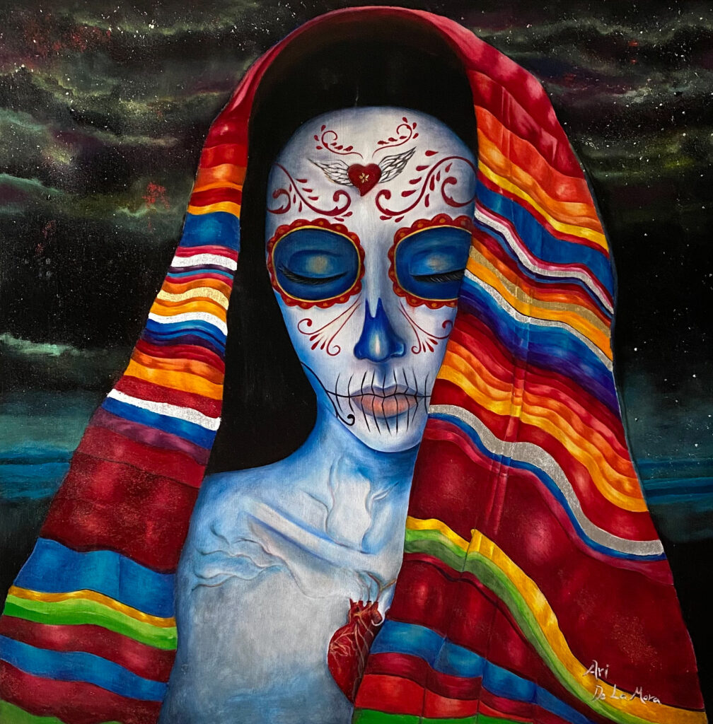 Northen Catrina 36 X36 Oil on wood panel.